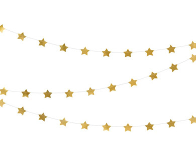 Gold Star/Starburst Garland (9ft)