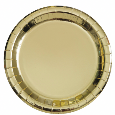 Gold round paper plate