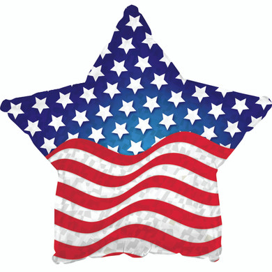 Patriotic Prism Star Balloon 17''