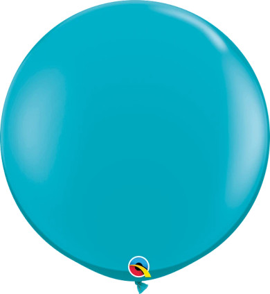 Transform Your Event with 3ft Round Tropical Teal Latex Balloons (2ct)