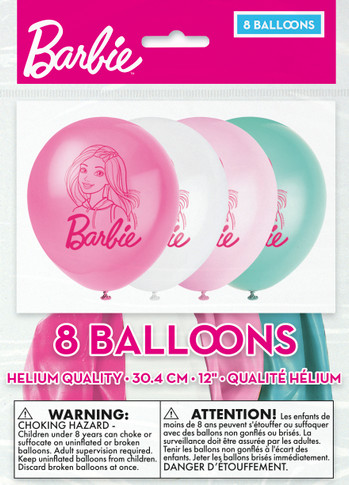 Barbie Magic: High-Quality Barbie Latex Balloons - 12 inch (8ct) - Perfect for Barbie-Themed Parties