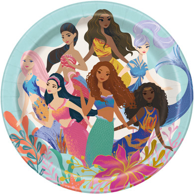 Splish Splash, It's a Party: The Little Mermaid Paper Plates - 7 inch (8ct) - Set the Scene for Underwater Adventures
