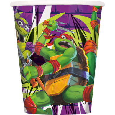 Power-Up Your Party: Ninja Turtles Paper Cups - 9 oz (8ct) - Drink in Turtle Awesomeness