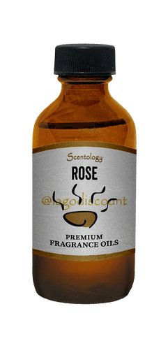Image of Scentology Rose Premium Fragrance Oil bottle, showcasing its high-quality design and natural ingredients for a long-lasting, elegant aroma.