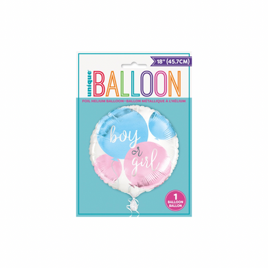 Boy or Girl foil balloon 18in 1ct