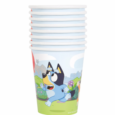 Bluey Party Cups – 8 Count, 9oz Paper Cups
