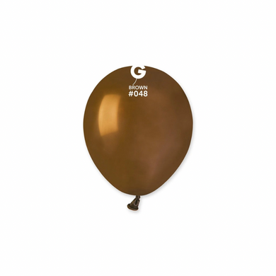 5 inch brown balloon close up smooth surface