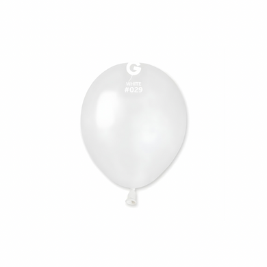 white metallic latex balloon #081 with soft shine