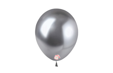 Babaloon 12-inch Platinum Silver metallic balloons 12 pack for parties