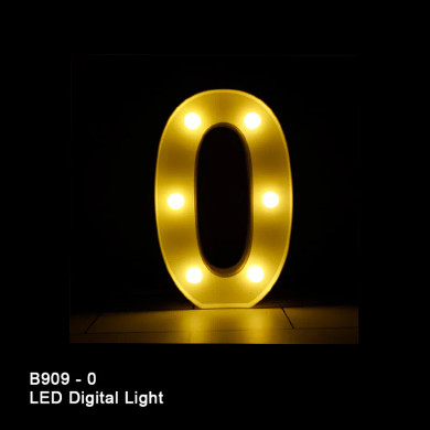Babaloon 8-inch Gold LED Number Light 9 for parties and events