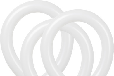T260 White Twisting Balloons – 50 Pack (Beads Up) Professional Latex Balloons for Sculpting and Decorations