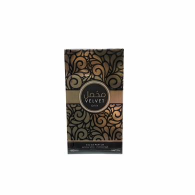 Luxury Velvet Onix fragrance packaging 3.4 fl oz