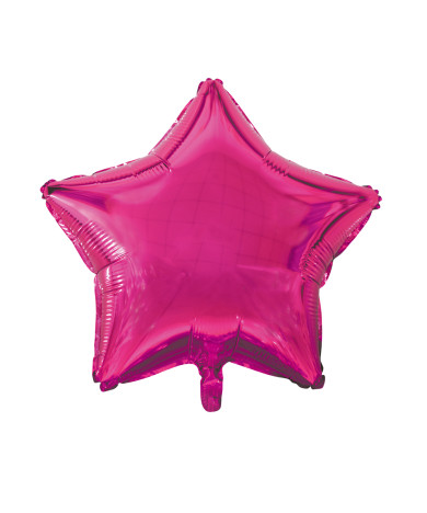 16-inch magenta star-shaped foil balloon for birthday parties and festive events