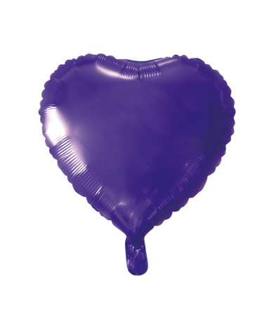 16-inch purple heart foil balloon – shiny metallic balloon for birthdays, themed parties, and romantic celebrations