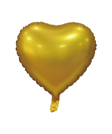 16-inch gold heart foil balloon – shiny metallic balloon for weddings, anniversaries, and elegant party decorations