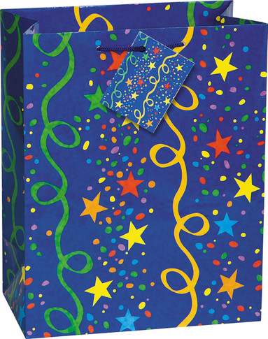 Bright and Bold Confetti Graphic Gift Bag 7 1/2 x 9″