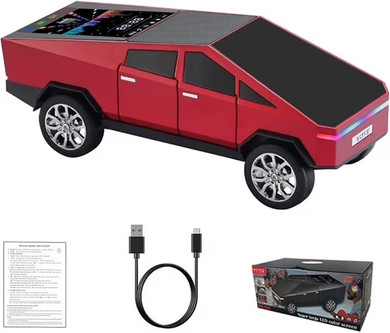 Red WS-580 truck-style Bluetooth speaker with RGB lighting and LED display