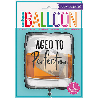 aged to perfection party balloon used as birthday decor