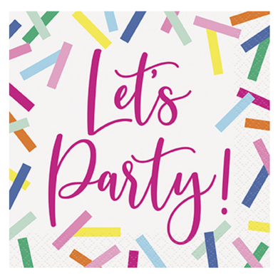 pink sprinkles small paper napkins 16-count