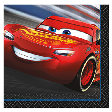cars 3 small paper napkins 16-count