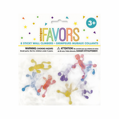 Sticky Wall Climbers 8 ct party favor