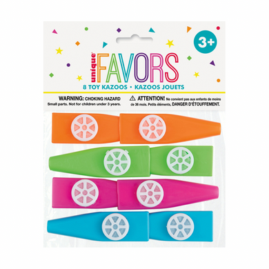 Kazoos 3 in 8 ct party favor