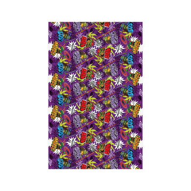 TMNT party table cover with green turtle design