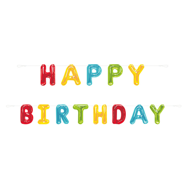 Long Happy Birthday banner for parties