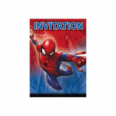 Spider-Man themed party invites