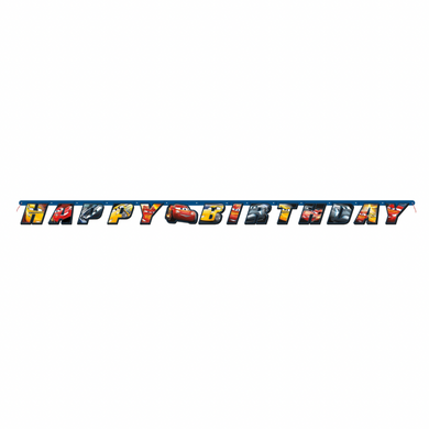 Cars 3 Happy Birthday banner