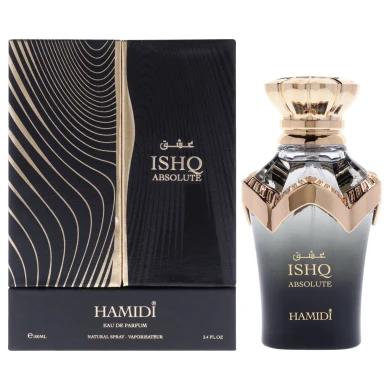 Ishq Absolute by Hamidi EDP Spray 3.4 oz Grapefruit Sea Water Amberwood Scent