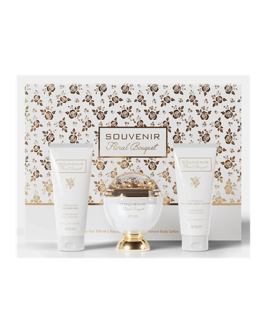 Afnan Souvenir Floral Bouquet 3-Pc Gift Set Eau de Parfum 100ml