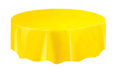 Sunflower Yellow Plastic Tablecover Round