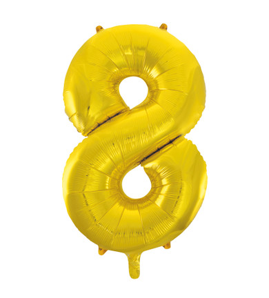 34" Balloon Number 8 Gold
