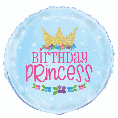 18" Magical Birthday Princess Mylar Foil Balloon