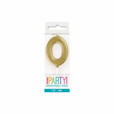 Number 0 birthday candle 2in cake topper