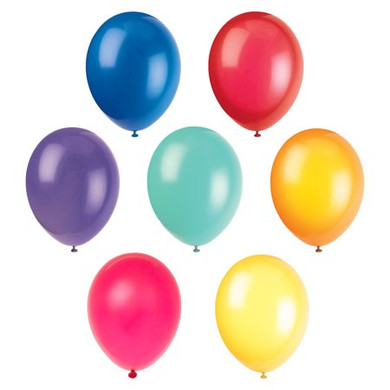 10 Balloons Helium Quality Assorted