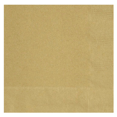 gold small paper napkins 20-count for party table setting