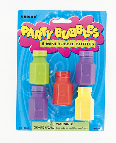 5 Mini Bubbles Bottles