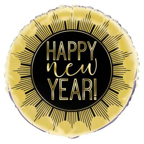 18-inch Happy New Year! foil balloon with festive design