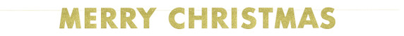 Banner Merry Christmas 9 ft. Gold Glitter