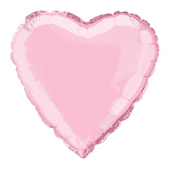 18" Pastel Pink Heart Shaped Foil Mylar Balloon