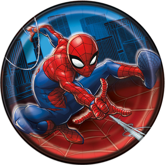 7" Spider-Man Cake Plates 8ct