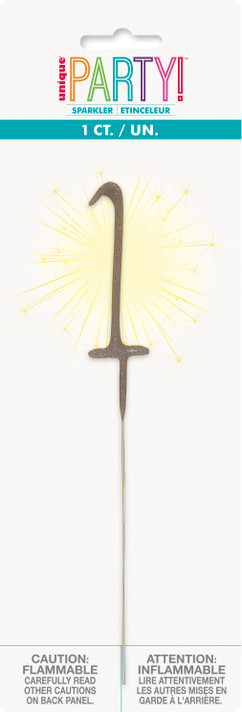 7 inch number 1 sparkler candle for birthday cake
