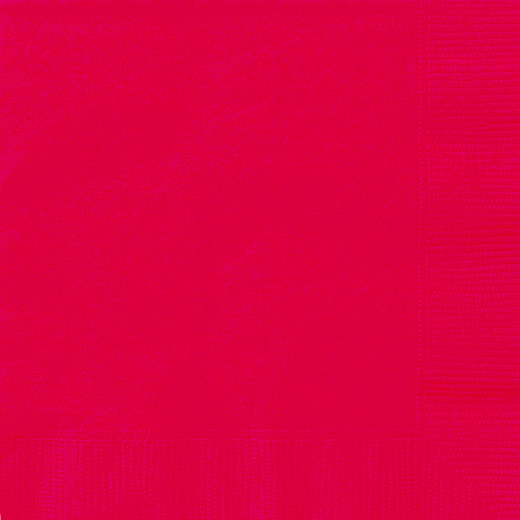 Red Beverage Paper Napkins 20pk