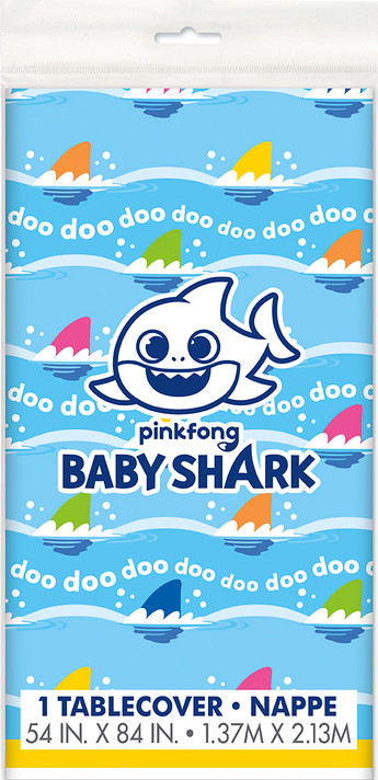 54" x 84" Baby Shark Pinkfong Plastic Tablecover