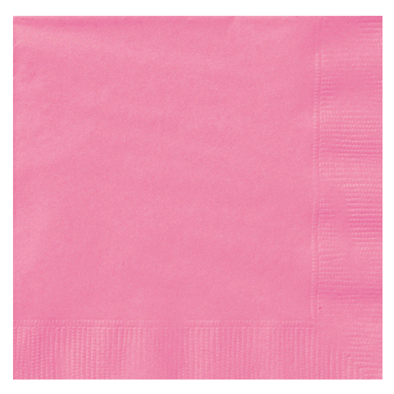 hot pink small paper napkins for dessert and beverage service