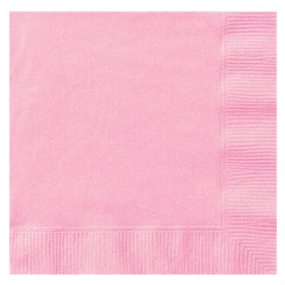 light pink small paper napkins for party table setting