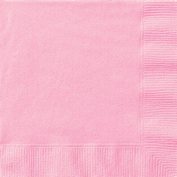 Light pink beverage napkins for parties and events