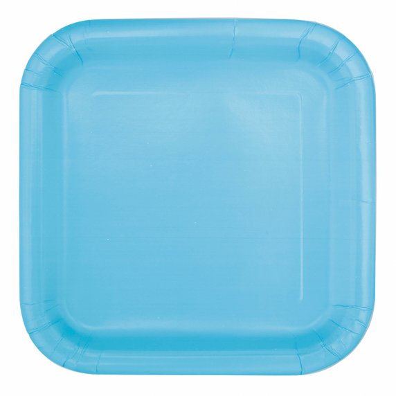 Square powder blue party plate